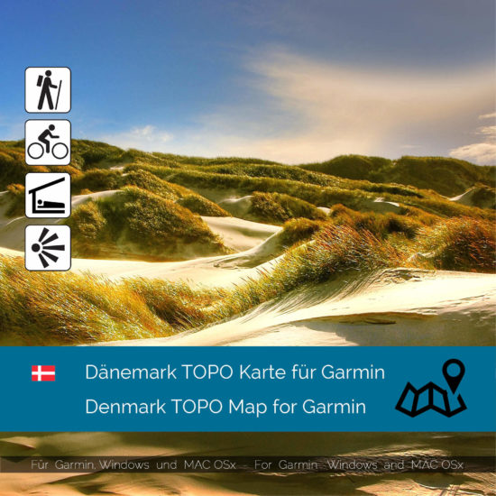 Dänemark Topo Karte für Garmin