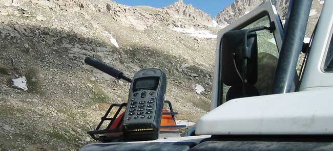 Iridium auf Landrover