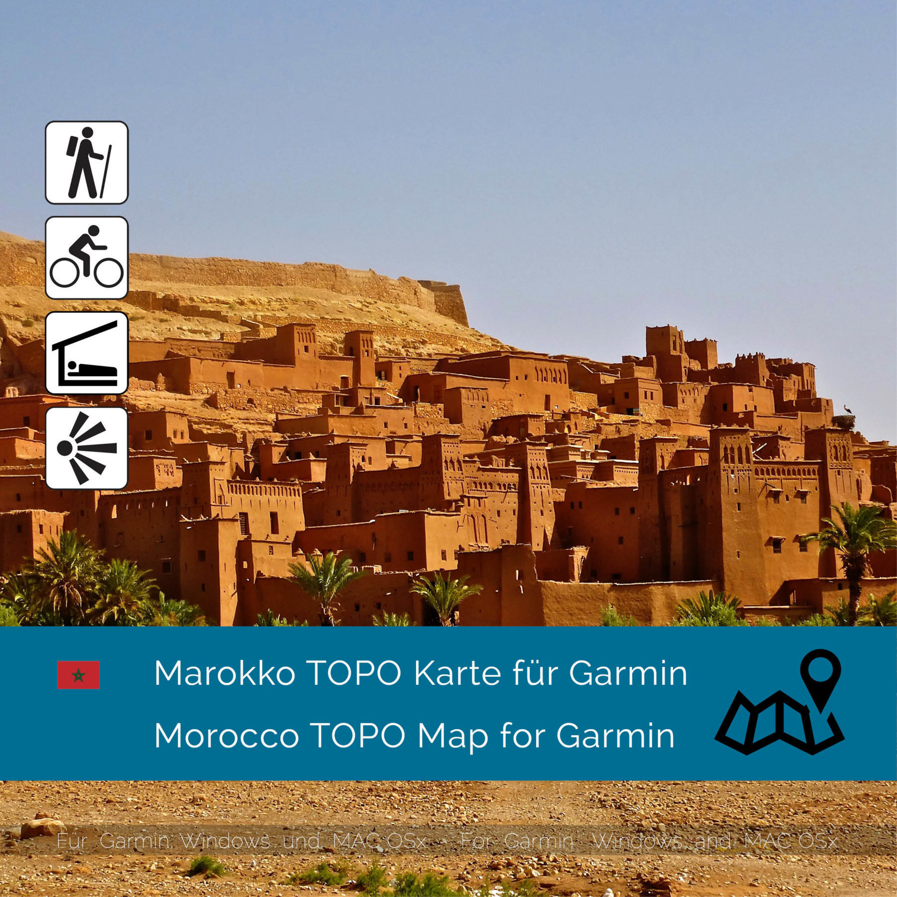 Marokko TOPO Karte für Garmin jetzt online im Shop als Download kaufen!