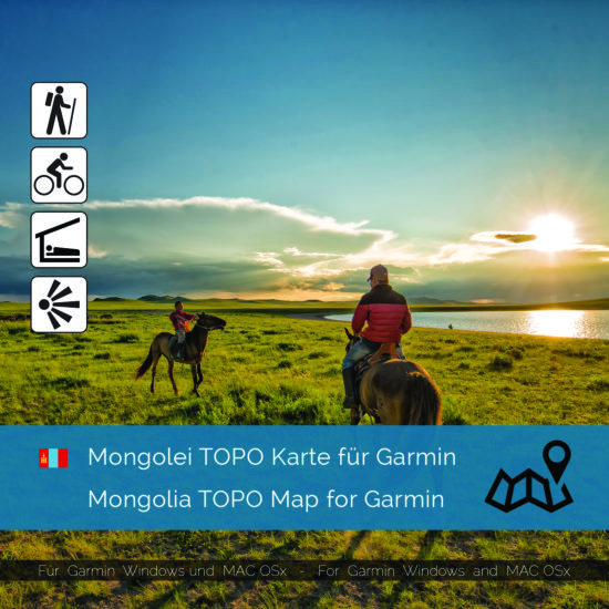 Mongolei Topo Karte für Garmin jetzt im Shop kaufen