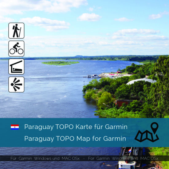 Paraguay Topo Karte für Garmin