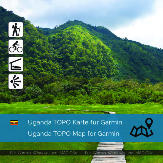 Uganda Topo Karte für Garmin