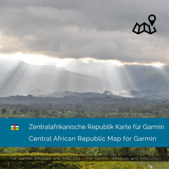 Zentralafrikanische Republik Karte für Garmin